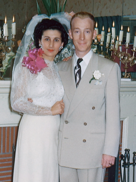 Eleanor Kouri and Jean Valjean Vandruff wedding picture from 1952